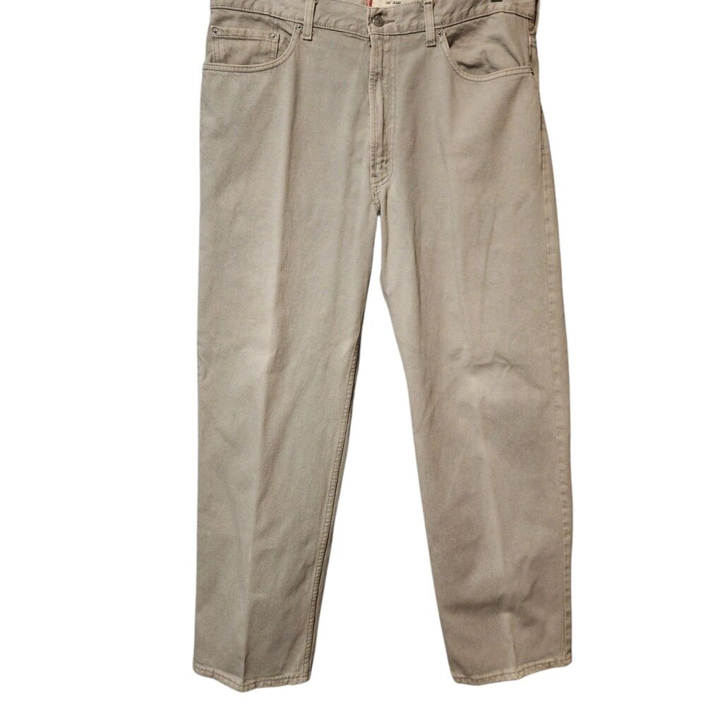 Levis 550 Red Tab Jeans Relaxed Fit Tan Khaki Mens 38x30